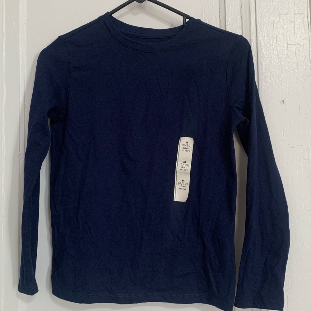 NWT/EUC Cat & Jack Big Kids Long Sleeve Shirts Color Black,Navy Blue Size M 8/10